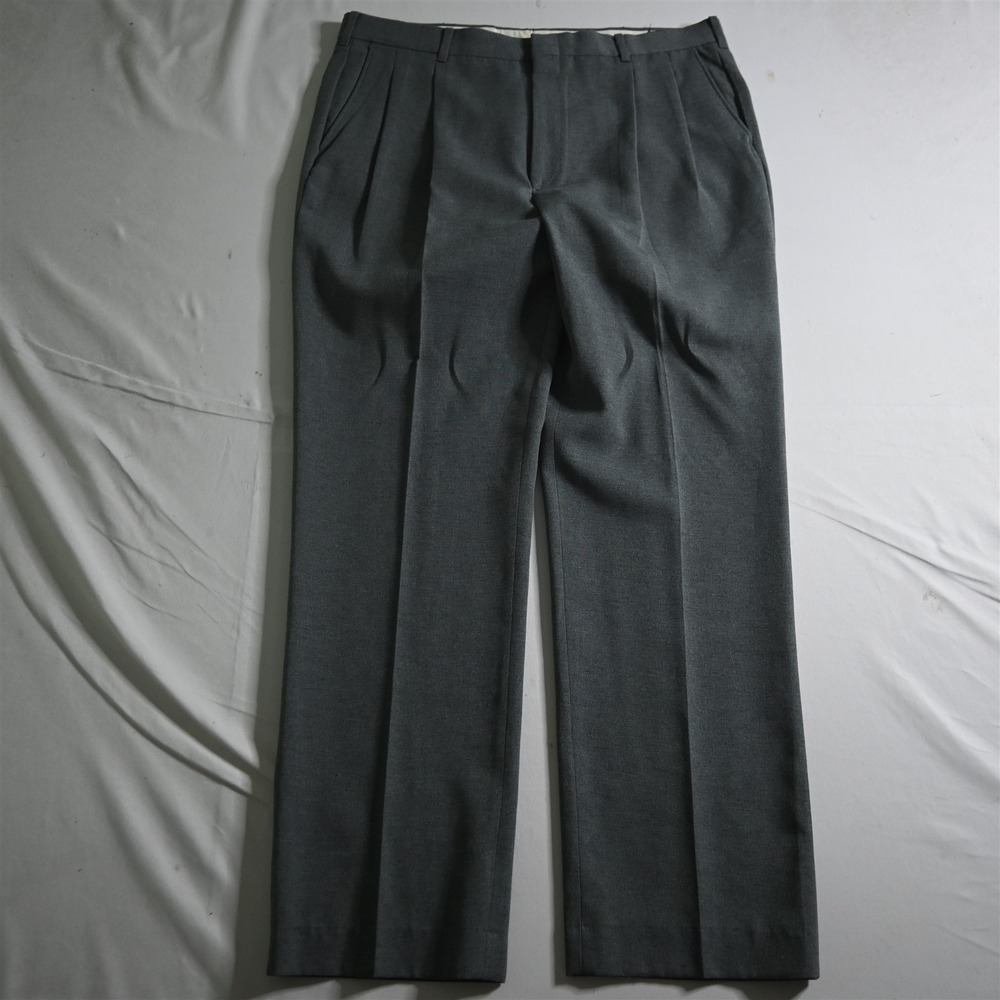 Vtg Botany 500 36x32 Gray Wool Pleated Mens Trouser‎ Dress Pants